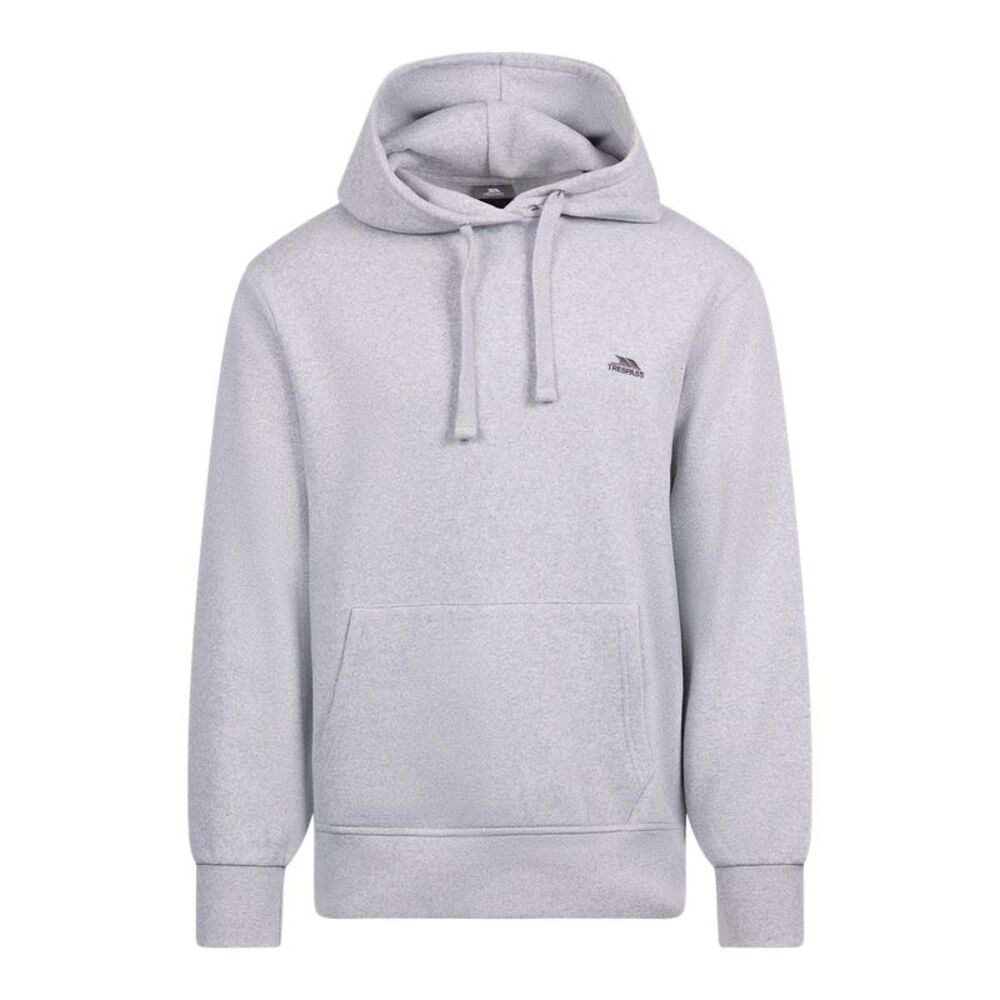 Trespass Mens Truman Logo Hoodie / Grey Marl